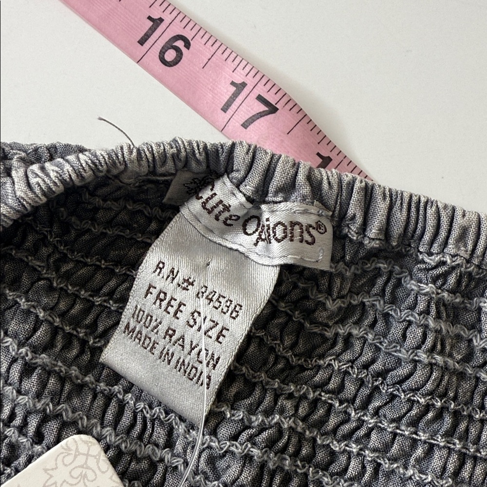 Cute Options BOHO Tiered Ruffle Pants Gray Medium / Large - Picture 9 of 13